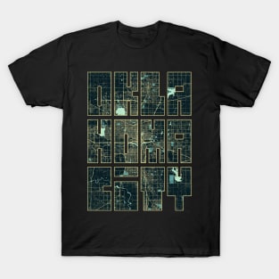 Oklahoma, USA City Map Typography - Summer T-Shirt